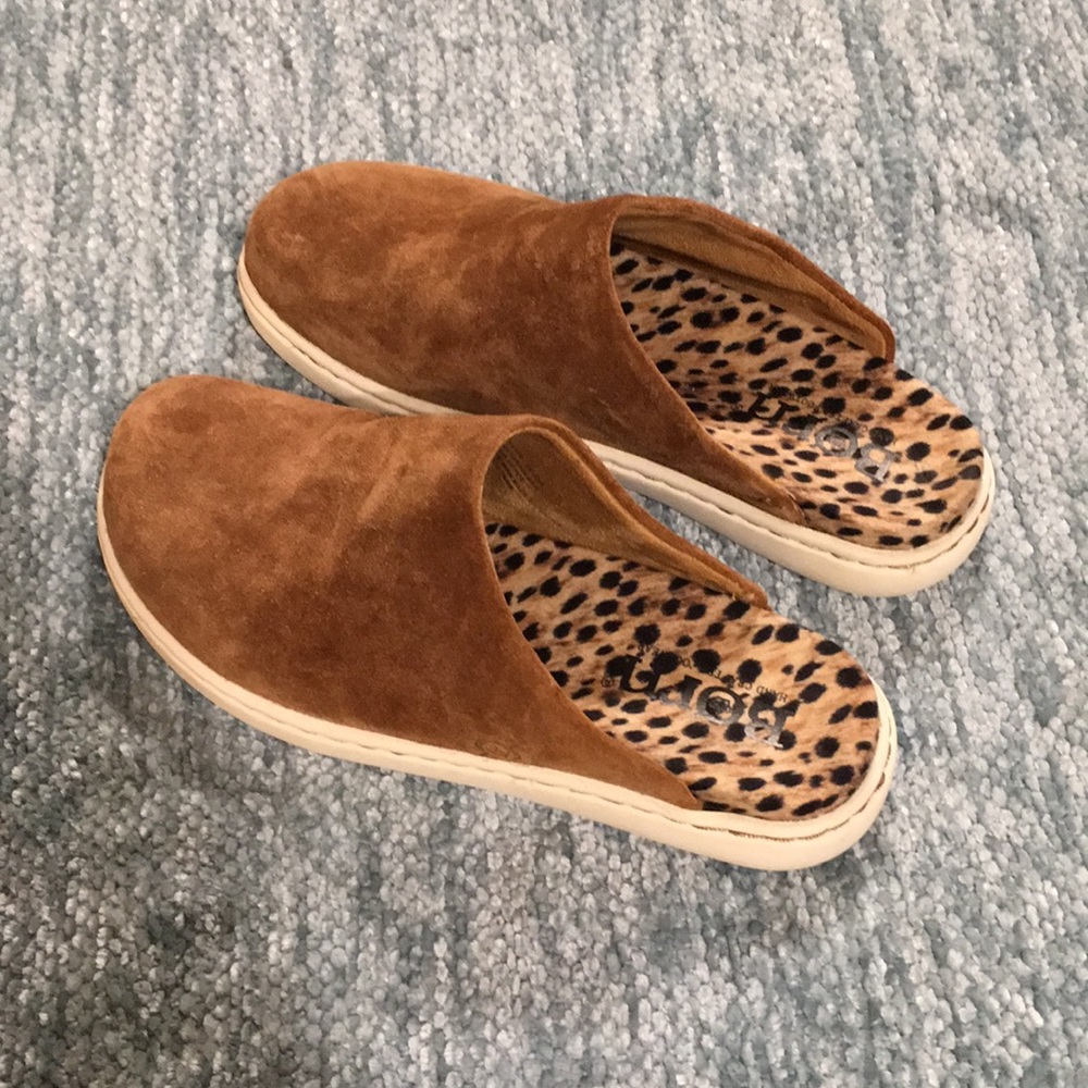 COPY - Born Size 7 Brown Flat Mules Shoes